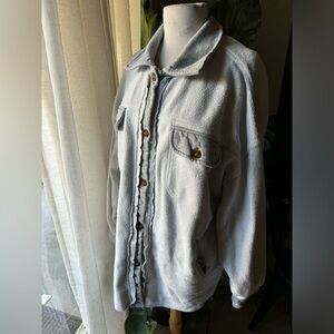 Peach‎ Love Grey Oversized Jacket sweater
